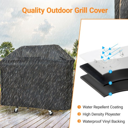 Propane Grill 3 Burner Barbecue Grill Stainless Steel Gas Grill With Side Burner And Cover For Outdoor BBQ, Camping